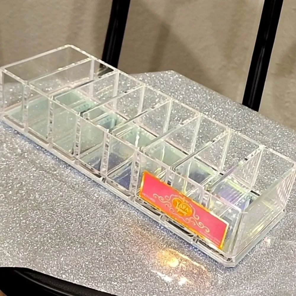Yafa Beauty Iridescent Acrylic 8-Slot Cosmetic Organizer